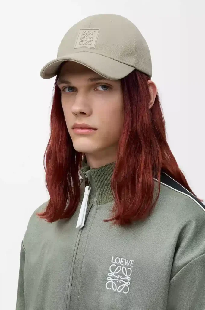 Patch-Kappe aus Canvas in Shell Grey
