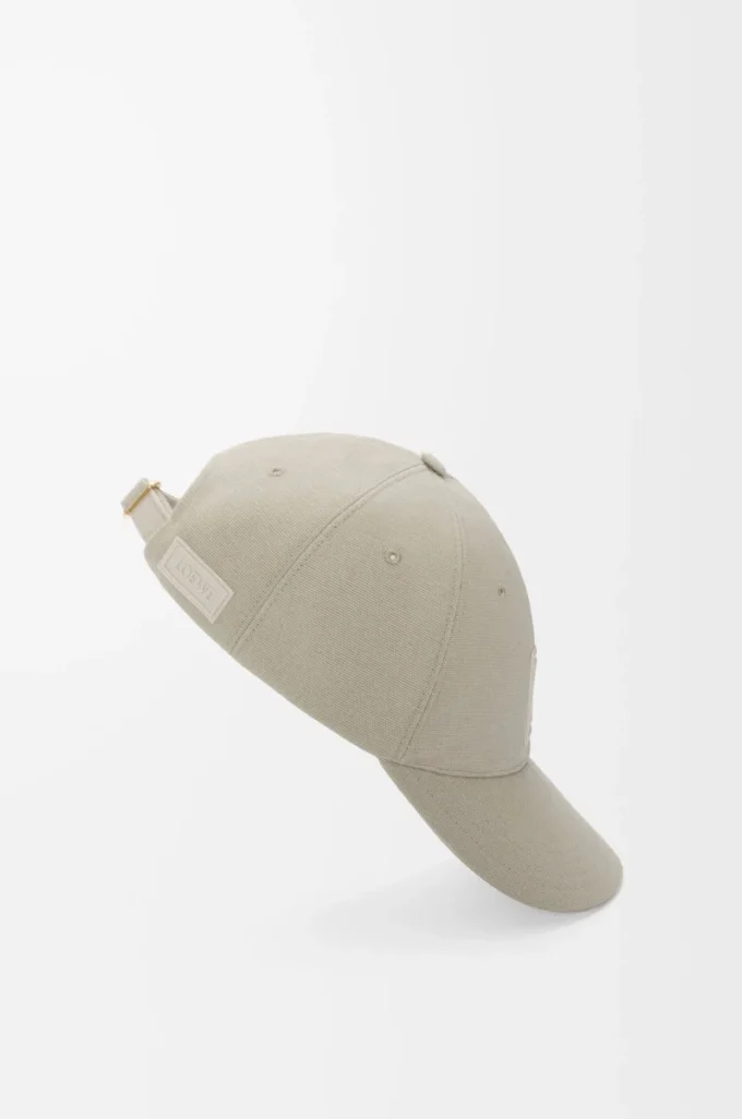 Patch-Kappe aus Canvas in Shell Grey