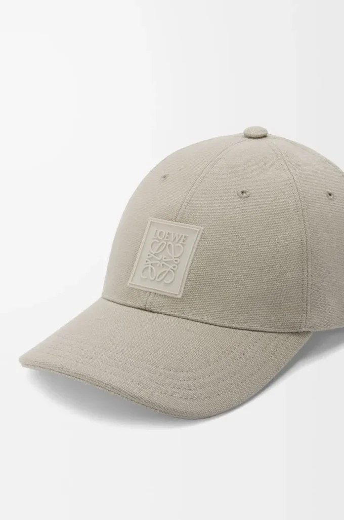 Patch-Kappe aus Canvas in Shell Grey