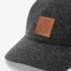 Patch-Kappe aus Wolle Grau