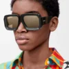 Paula’s Ibiza Dive In Masken-Sonnenbrille Schwarz/Silber