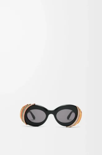 Pavé Oval Sonnenbrille Multicolor/Schwarz