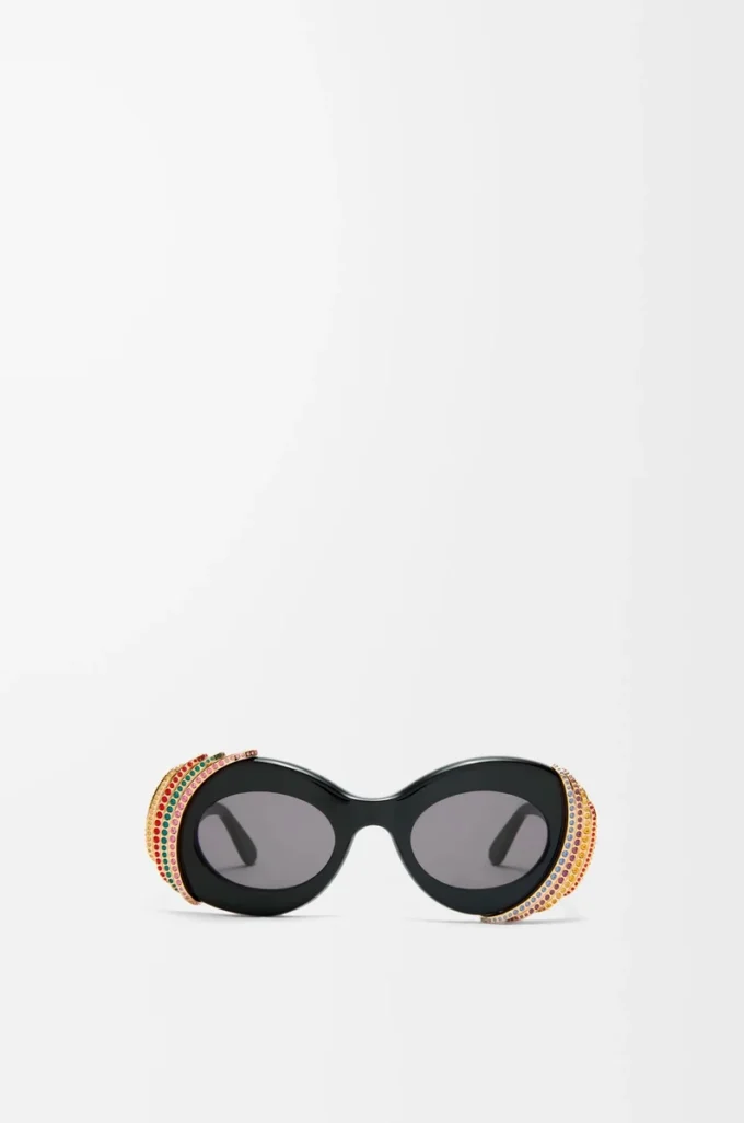 Pavé Oval Sonnenbrille Multicolor/Schwarz