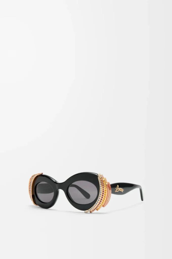 Pavé Oval Sonnenbrille Multicolor/Schwarz