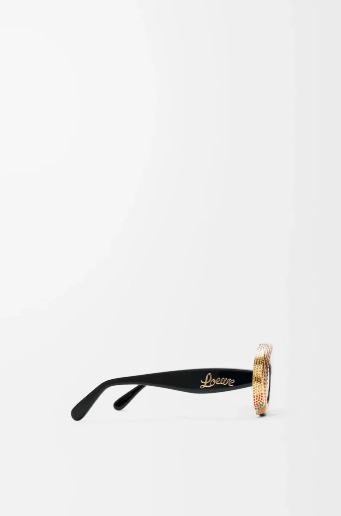 Pavé Oval Sonnenbrille Multicolor/Schwarz