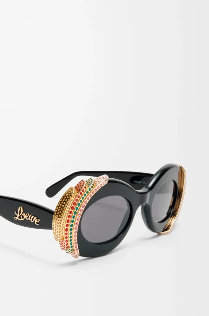 Pavé Oval Sonnenbrille Multicolor/Schwarz