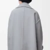Peacoat aus Wolle in Grau