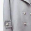 Peacoat aus Wolle in Grau