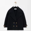 Peacoat aus Wolle in Midnight Blue