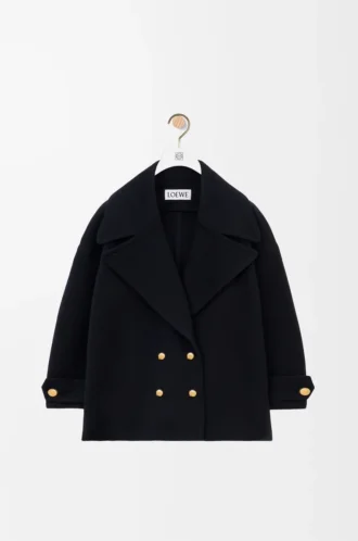 Peacoat aus Wolle in Midnight Blue