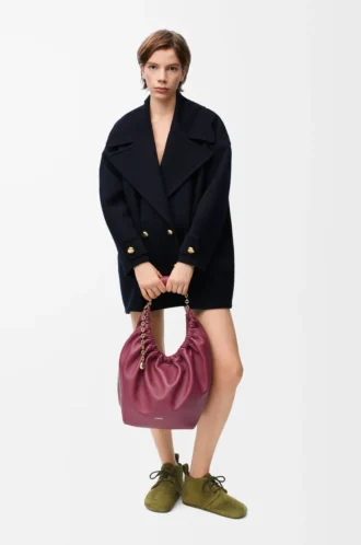 Peacoat aus Wolle in Midnight Blue