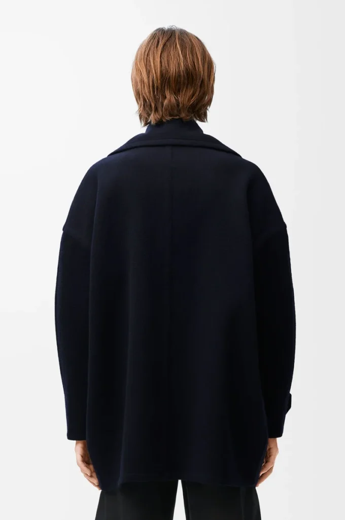 Peacoat aus Wolle in Midnight Blue
