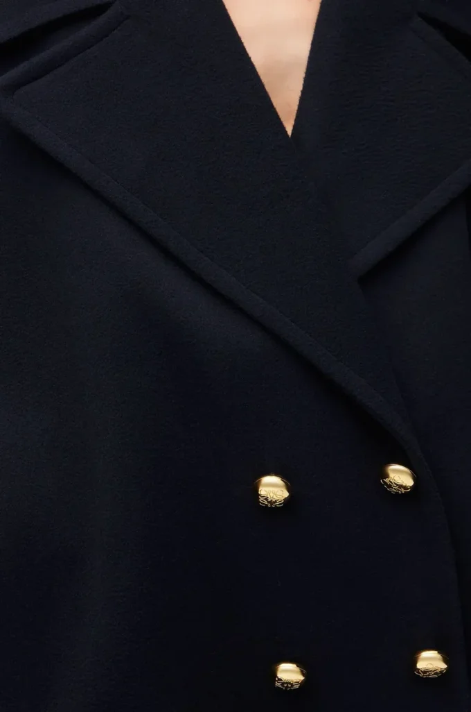 Peacoat aus Wolle in Midnight Blue