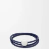 Pebble-Armband aus Kalbsleder in Abyss Blue