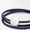 Pebble-Armband aus Kalbsleder in Abyss Blue
