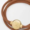 Pebble-Armband aus Kalbsleder in Warm Desert/Gold