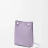 Pebble-Beutel aus glattem Kalbsleder in Dirty Mauve