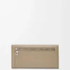 Pebble Continental-Brieftasche aus mini-genarbtem Kalbsleder in Clay