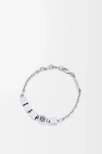 Pebble Cube Armband aus Sterlingsilber Silber