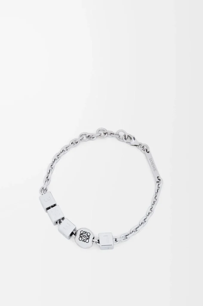 Pebble Cube Armband aus Sterlingsilber Silber
