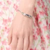 Pebble Cube Armband aus Sterlingsilber Silber