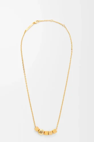 Pebble Cube Halskette aus Sterlingsilber Gold