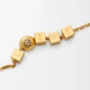 Pebble Cube Halskette aus Sterlingsilber Gold