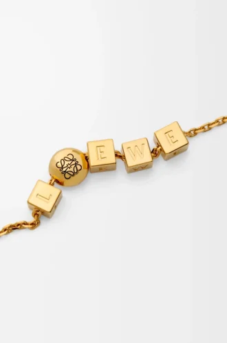 Pebble Cube Halskette aus Sterlingsilber Gold