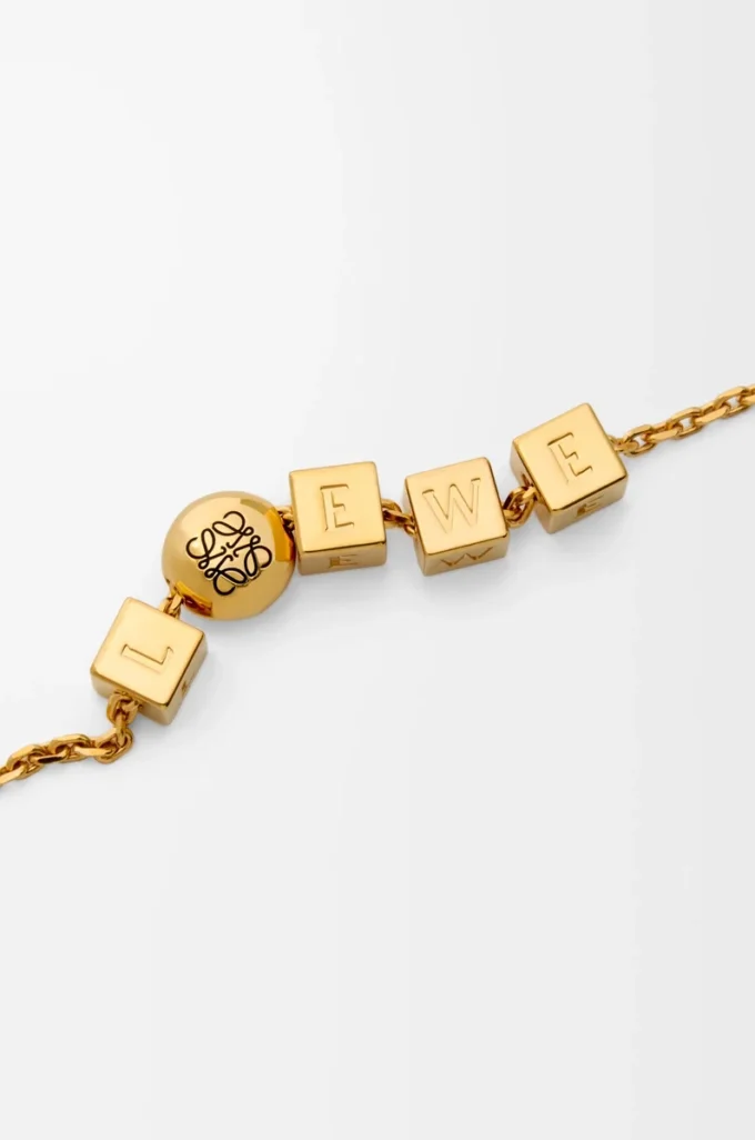 Pebble Cube Halskette aus Sterlingsilber Gold