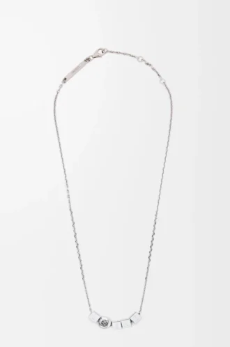 Pebble Cube Halskette aus Sterlingsilber Silber