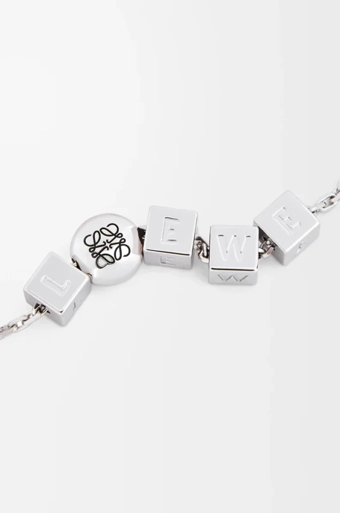 Pebble Cube Halskette aus Sterlingsilber Silber
