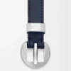 Pebble-Gürtel aus glattem Kalbsleder Deep Navy/Palladium