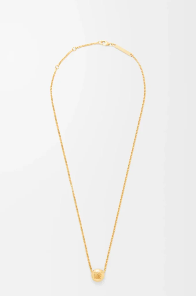 Pebble Halskette aus Sterlingsilber Gold