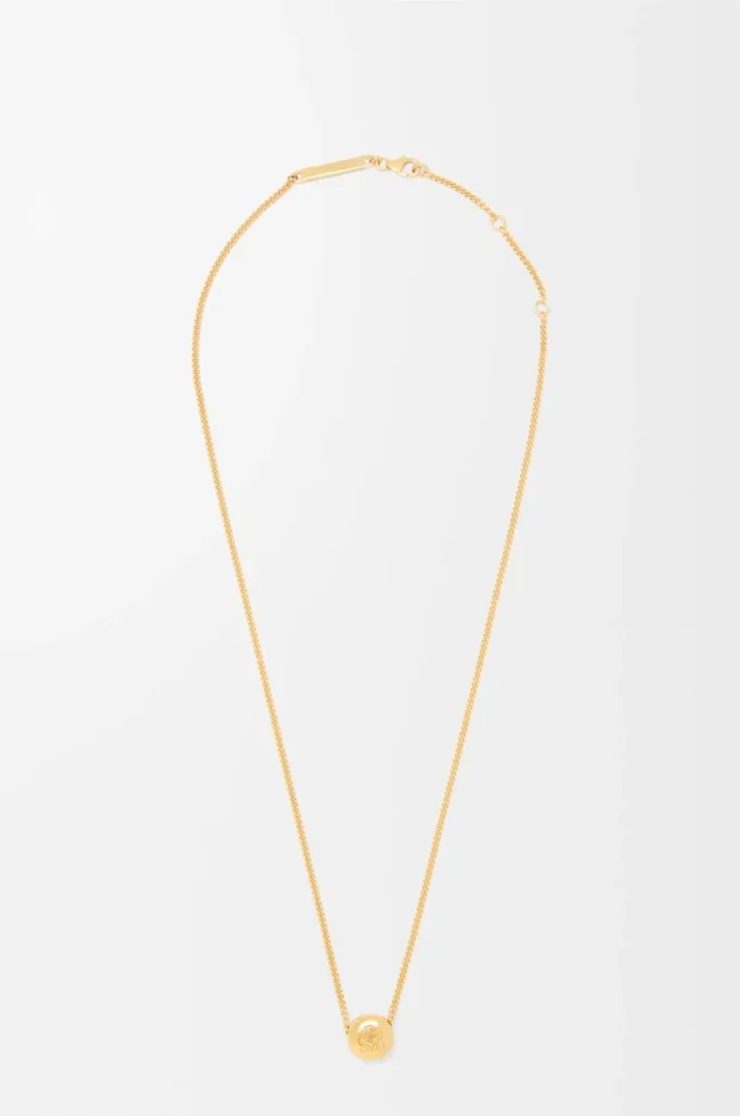 Pebble Halskette aus Sterlingsilber Gold