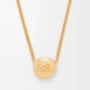 Pebble Halskette aus Sterlingsilber Gold