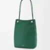 Pebble Hobo aus geschmeidigem genarbtem Kalbsleder Evergreen
