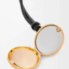 Pebble-Medaillon-Anhänger Gold/Schwarz