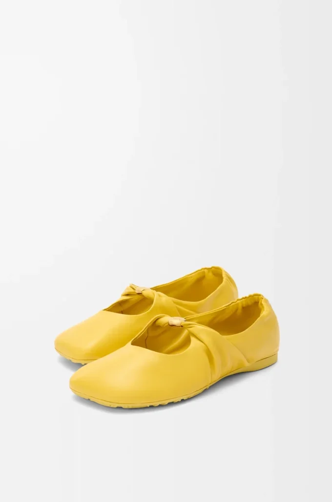 Pebble Soft Ballerina aus Nappalammleder in Dandelion