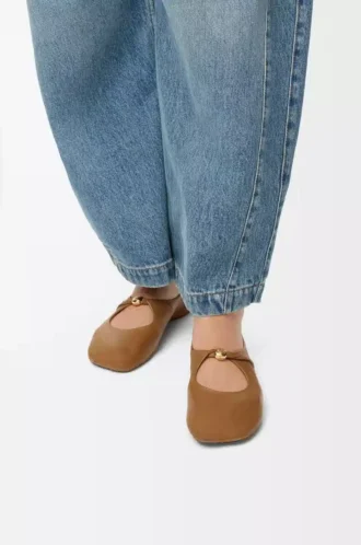 Pebble Soft Ballerina aus Nappalammleder in Oak