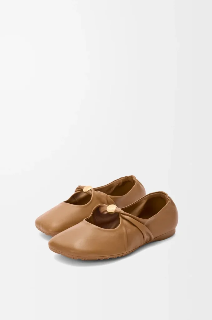 Pebble Soft Ballerina aus Nappalammleder in Oak
