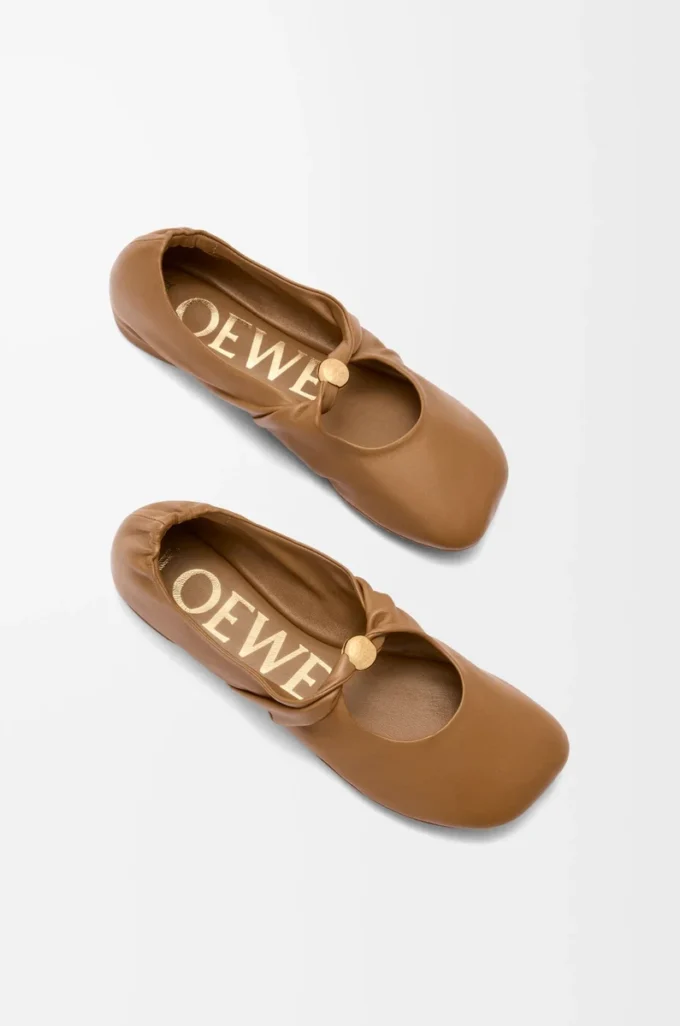 Pebble Soft Ballerina aus Nappalammleder in Oak