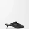 Pebble Soft Pantolette aus Nappalammleder in Schwarz
