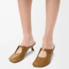 Pebble Soft Pantolette aus Nappalammleder Oak