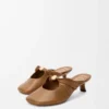 Pebble Soft Pantolette aus Nappalammleder Oak