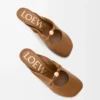 Pebble Soft Pantolette aus Nappalammleder Oak