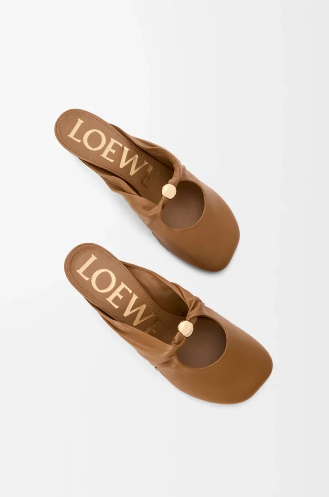 Pebble Soft Pantolette aus Nappalammleder Oak