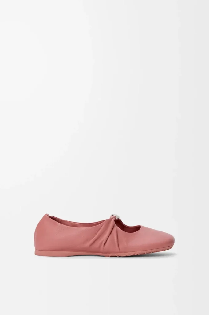 Pebble Weiche Ballerina aus Nappalammleder in Blush