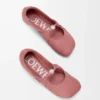Pebble Weiche Ballerina aus Nappalammleder in Blush