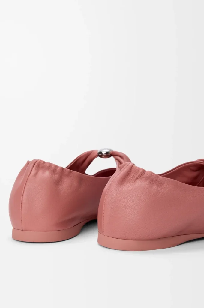 Pebble Weiche Ballerina aus Nappalammleder in Blush