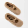 Pebble Weiche Ballerinas aus Lammfell in Eiche